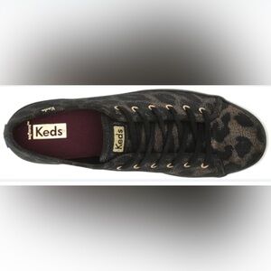 Keds Black Leopard Print Lace-Up Sneakers